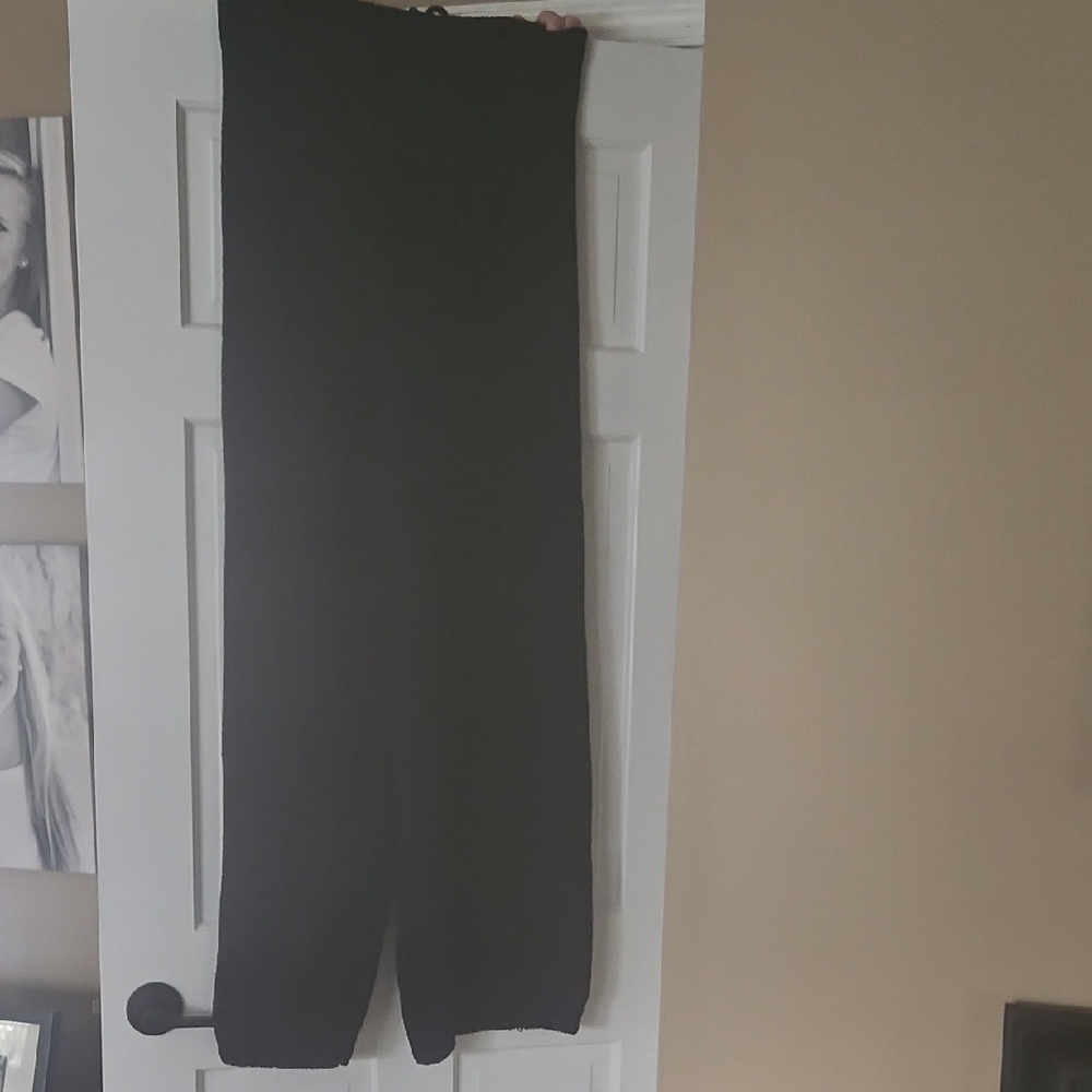 SKIMS Black Wide Leg Lounge Pants